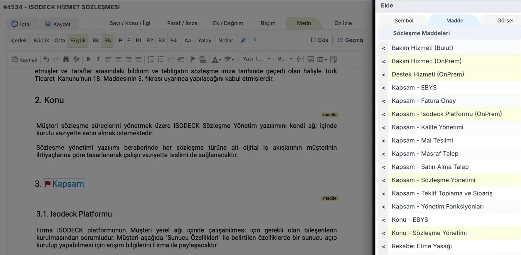 Sözleşme Yönetimi Yazılımı 4